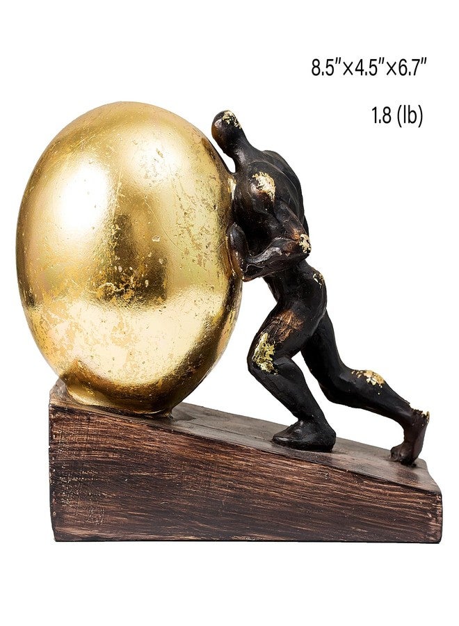 Lukitas Sisyphus Sculpture Home Decor, Struggler Statue, Sportsman Figurine Ornament for Office Living Room, Resin L8.5'' - Image 3